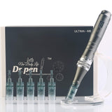 Dr. Pen Ultima M8, Επαγγελματικό στυλό Microneedling, επαναφορτιζόμενο USB, με πακέτο αντικατάστασης φυσιγγίων